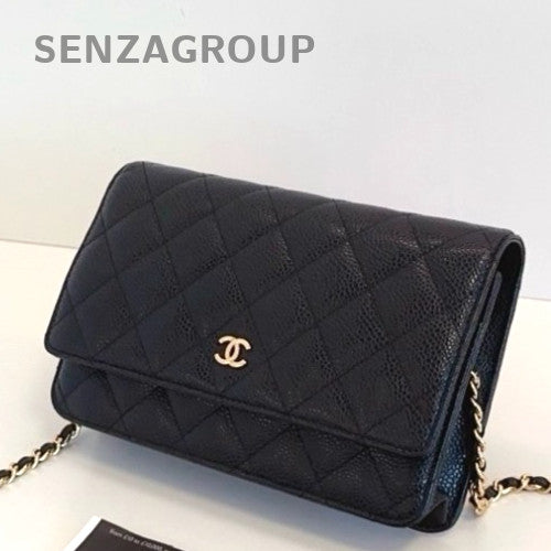 Chanel woc Caviar Leather Chain Shoulder Crossbody Bag Black