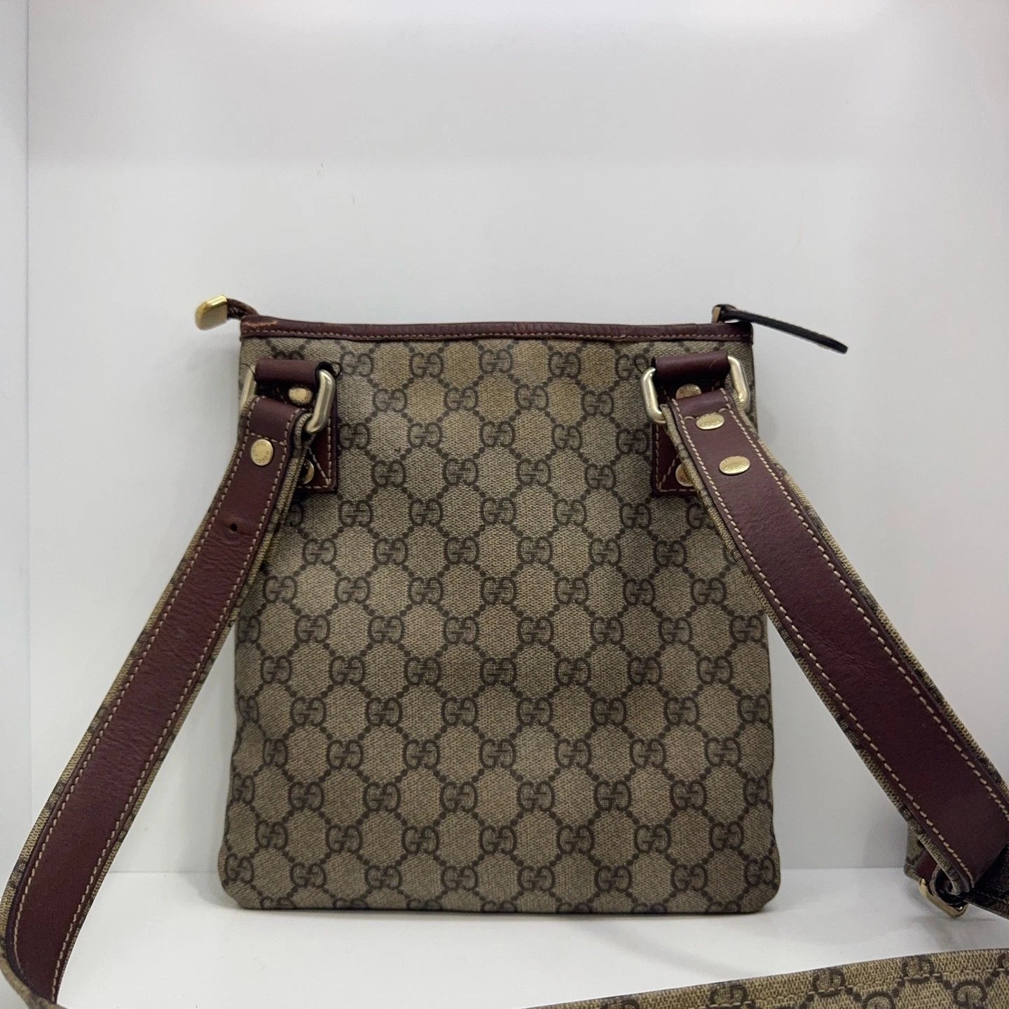 Gucci Classic Monogram Canvas Women Shoulder Crossbody Messenger Bag