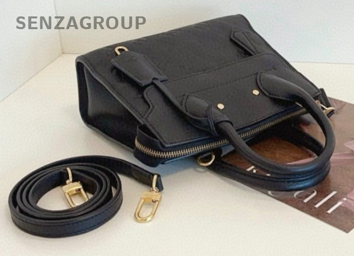 Louis Vuitton Pont Neuf Mini Tote Top Handle Shoulder Crossbody Bag Black Women