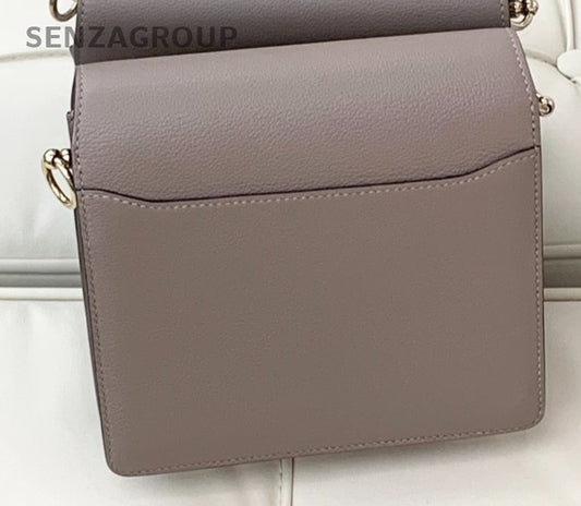 Hermes Roulis Mini Evercolor 2Way Shoulder Bag Crossbody Gray Gold Women Classic