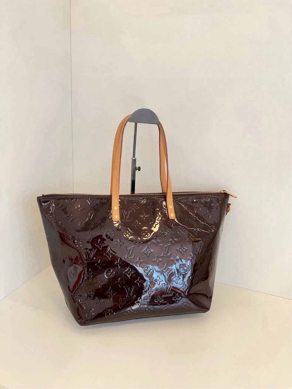 Louis Vuitton Women Patent Leather Tote Shoulder Bag