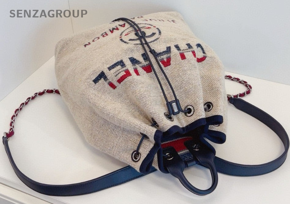 CHANEL Beach Series Bucket Backpack Drawstring Almost Brand NEW