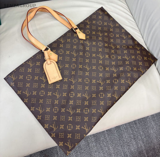 Louis Vuitton All In Monogram Shoulder Bag Brown Gold Women Classic
