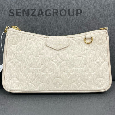 Louis Vuitton Easy Pouch White Gold Hardware Crossbody Bag Women's Fashion
