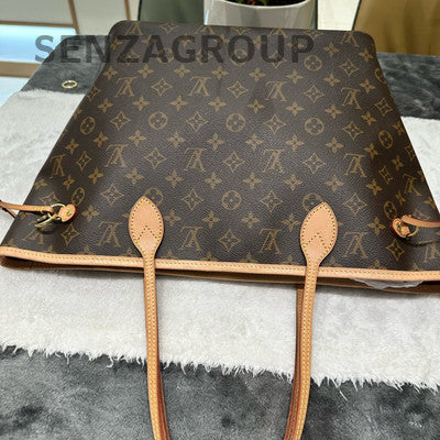 Louis Vuitton Neverfull Monogram Tote Bag Brown Gold Hardware Women's Classic