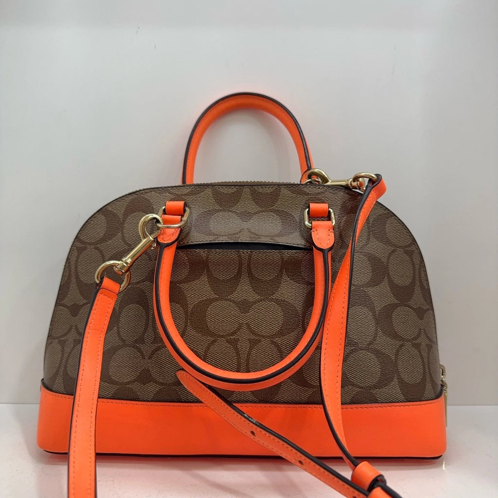 Coach Orange Shell Shoulder Handbag Crossbody Bag for Women