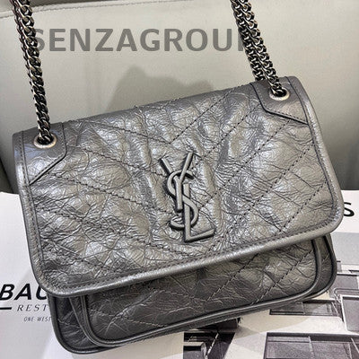 Saint Laurent Small Niki Bag Grey Chain Strap Classic Fashion Women