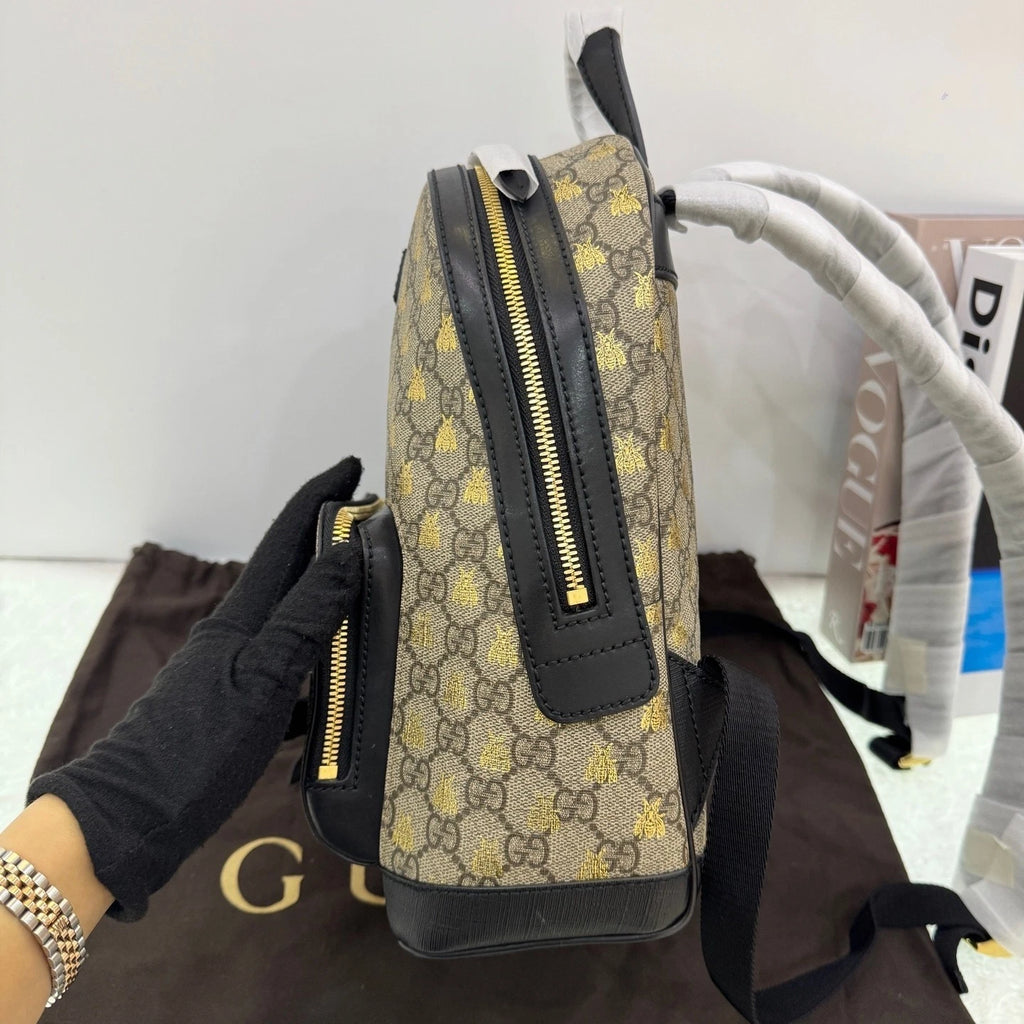 GUCCI GG Bee Small Canvas Backpack For Women