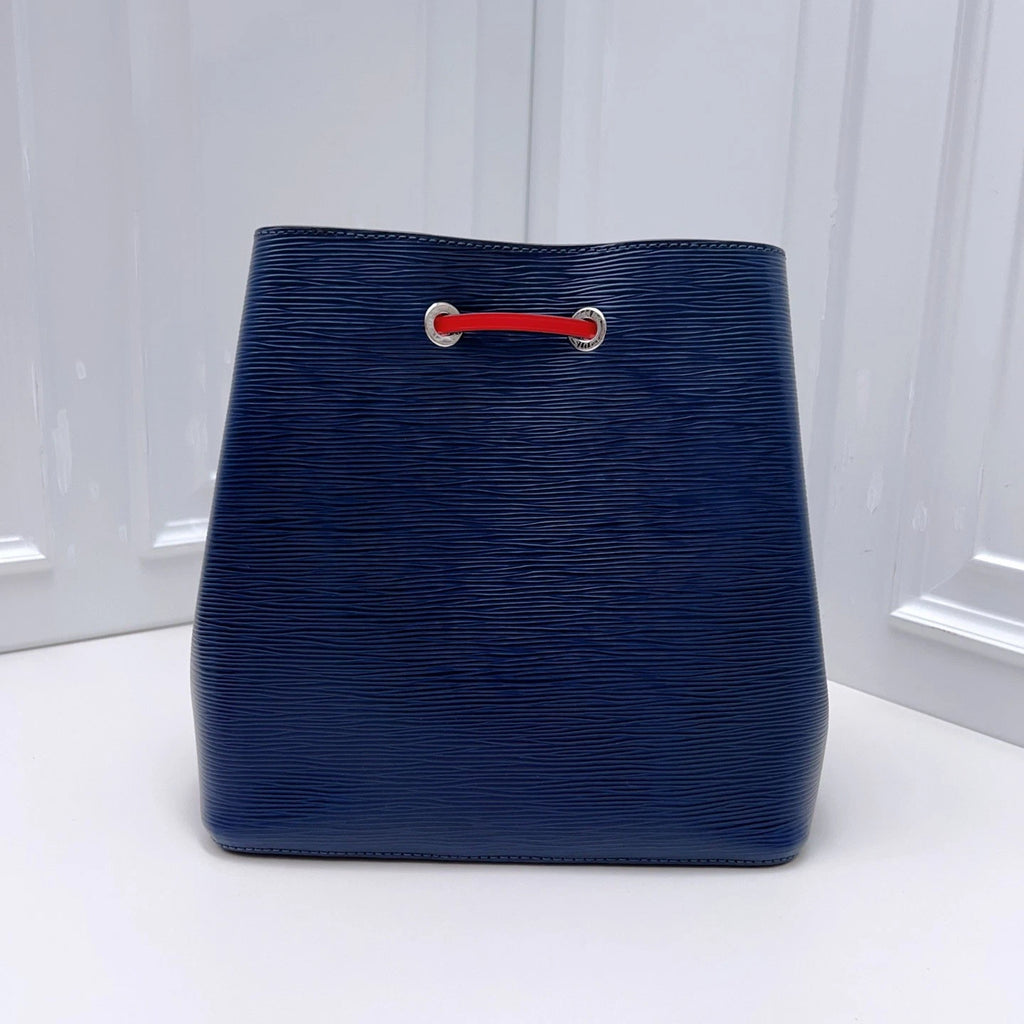 Louis Vuitton NeoNoe Epi Leather Blue Bucket Top Handle Crossbody Bag