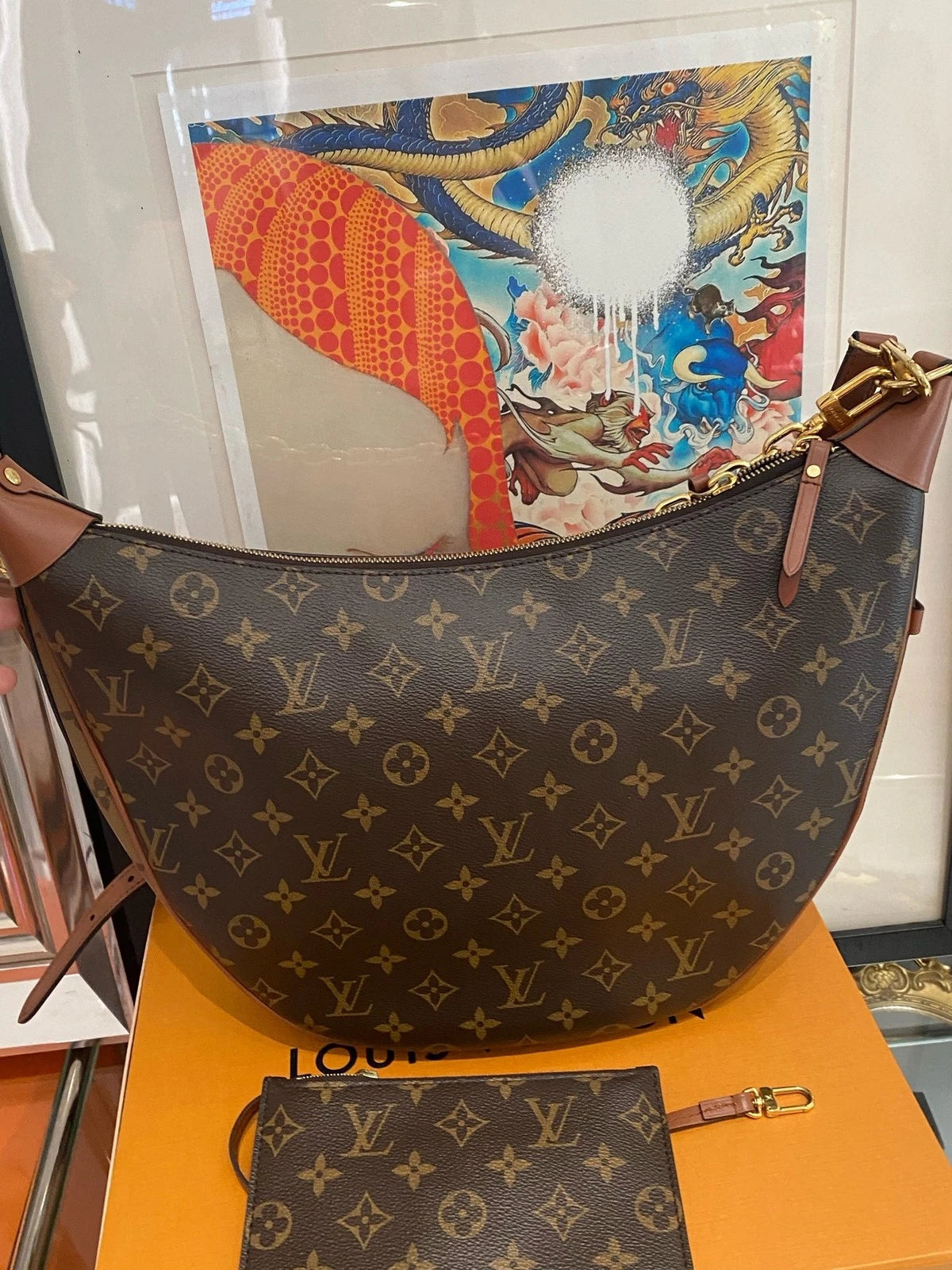 Louis Vuitton Loop Monogram Canvas Shoulder Bag Excellent