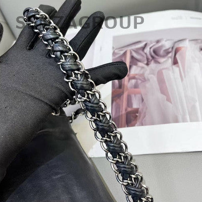 Chanel Classic Black Silver Chain Shoulder Bag
