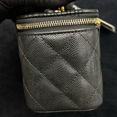 Chanel Classic Black Gold Quilted Long Box Chain Shoulder Bag