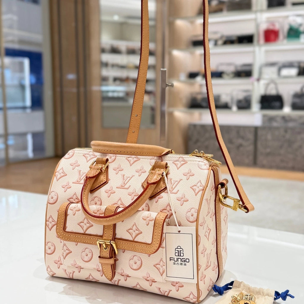 Louis Vuitton Canvas Speedy Bandoulière 25 Shoulder Handbag For Women