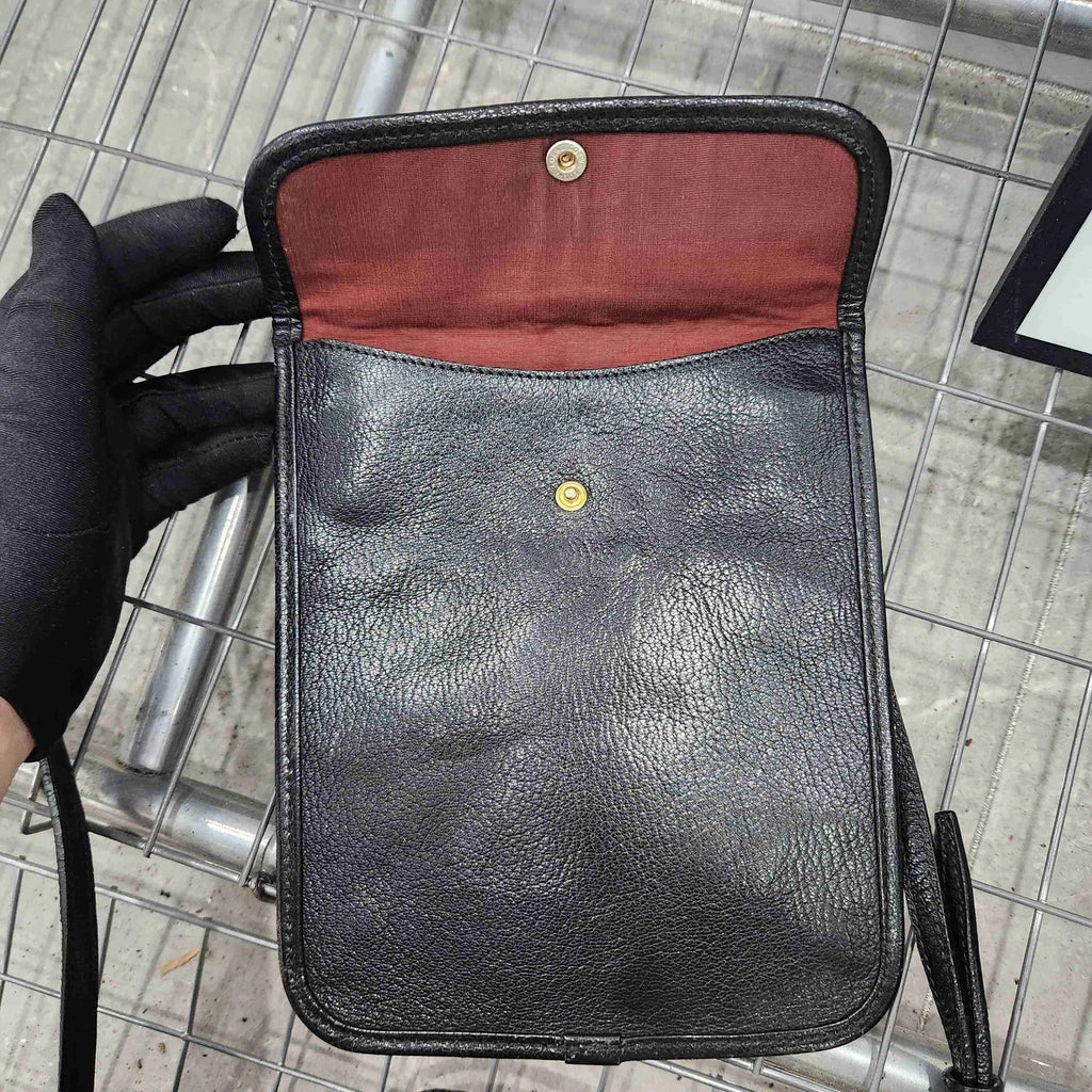 Loewe Vintage Black Shoulder Crossbody Phone Bag For Women