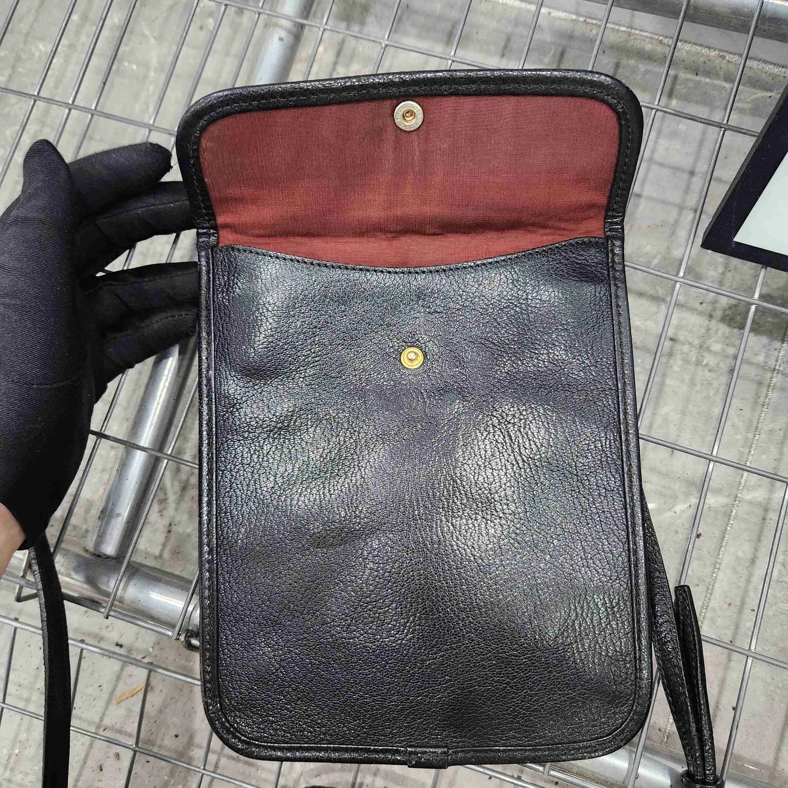 Loewe Vintage Black Shoulder Crossbody Phone Bag For Women