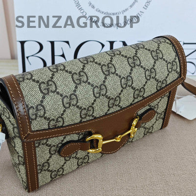 Gucci Horsebit 1955 Box Bag Brown Shoulder Crossbody Gold Hardware