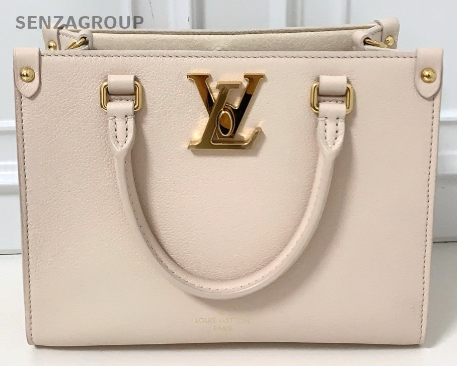 Louis Vuitton Lock & go tote Top Handle bag Calfskin Handbag Women Nude pink