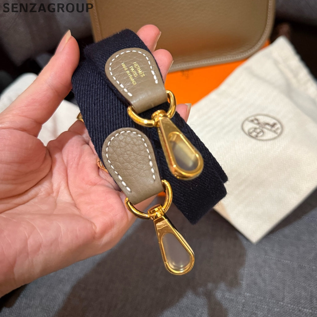 Hermès Evelyne Mini Bag Grey Gold Shoulder Crossbody Women's Fashion