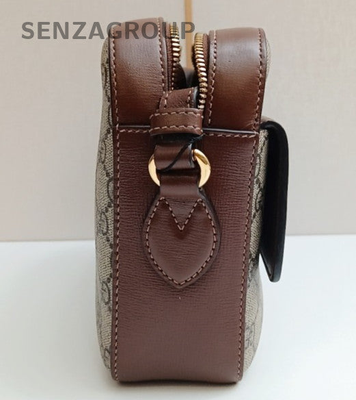 Gucci Horsebit 1955 Camera Bag Crossbody Brown Gold Used Women Classic
