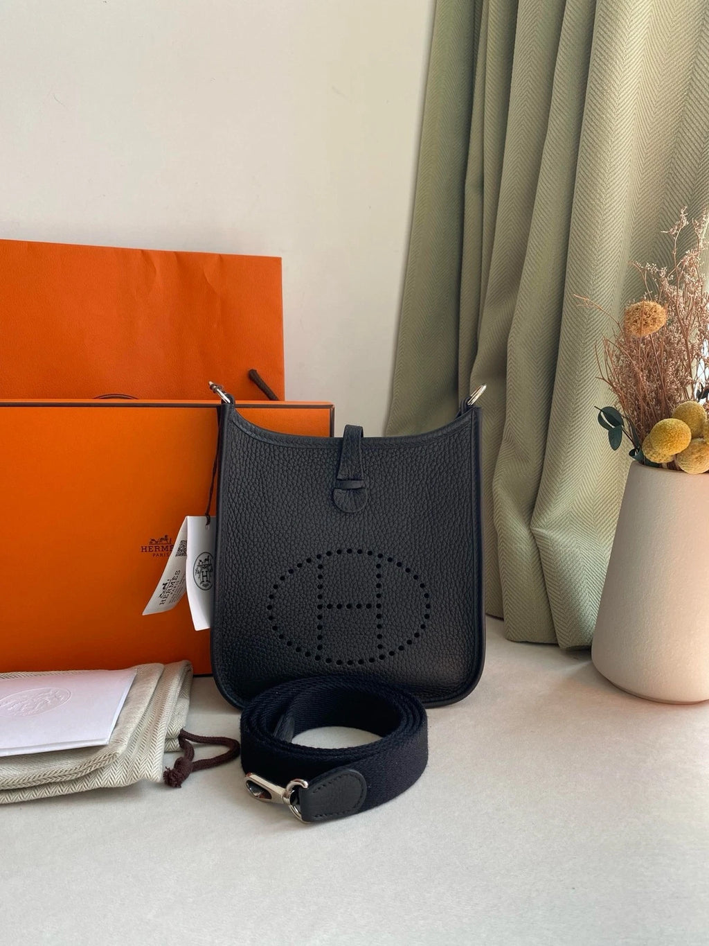 Hermes Evelyne Mini Leather Shoulder Crossbody Bag For Women