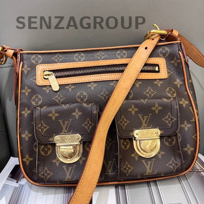 Louis Vuitton Monogram Manhattan Shoulder Bag Brown Classic Women