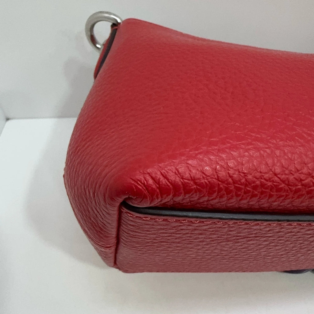 Coach Charlotte 25 Logo Monogram Pebbled Leather Shoulder Bag For Women