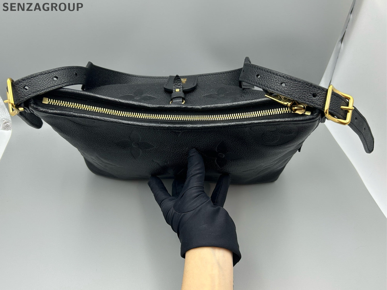 Louis Vuitton Carryall PM Black Empreinte Leather Crossbody Bag Women