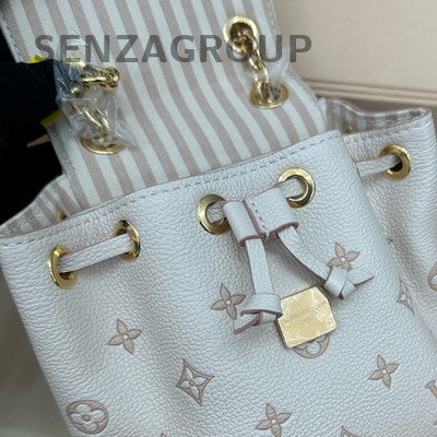Louis Vuitton Nano Noe Backpack Monogram Calfskin Women Beige Gold