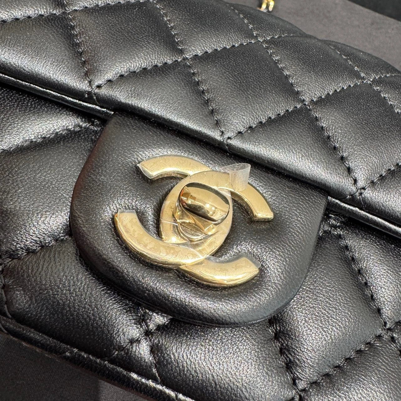 CHANEL Mini Flap Quilted Lambskin Chain Shoulder Crossbody For Women