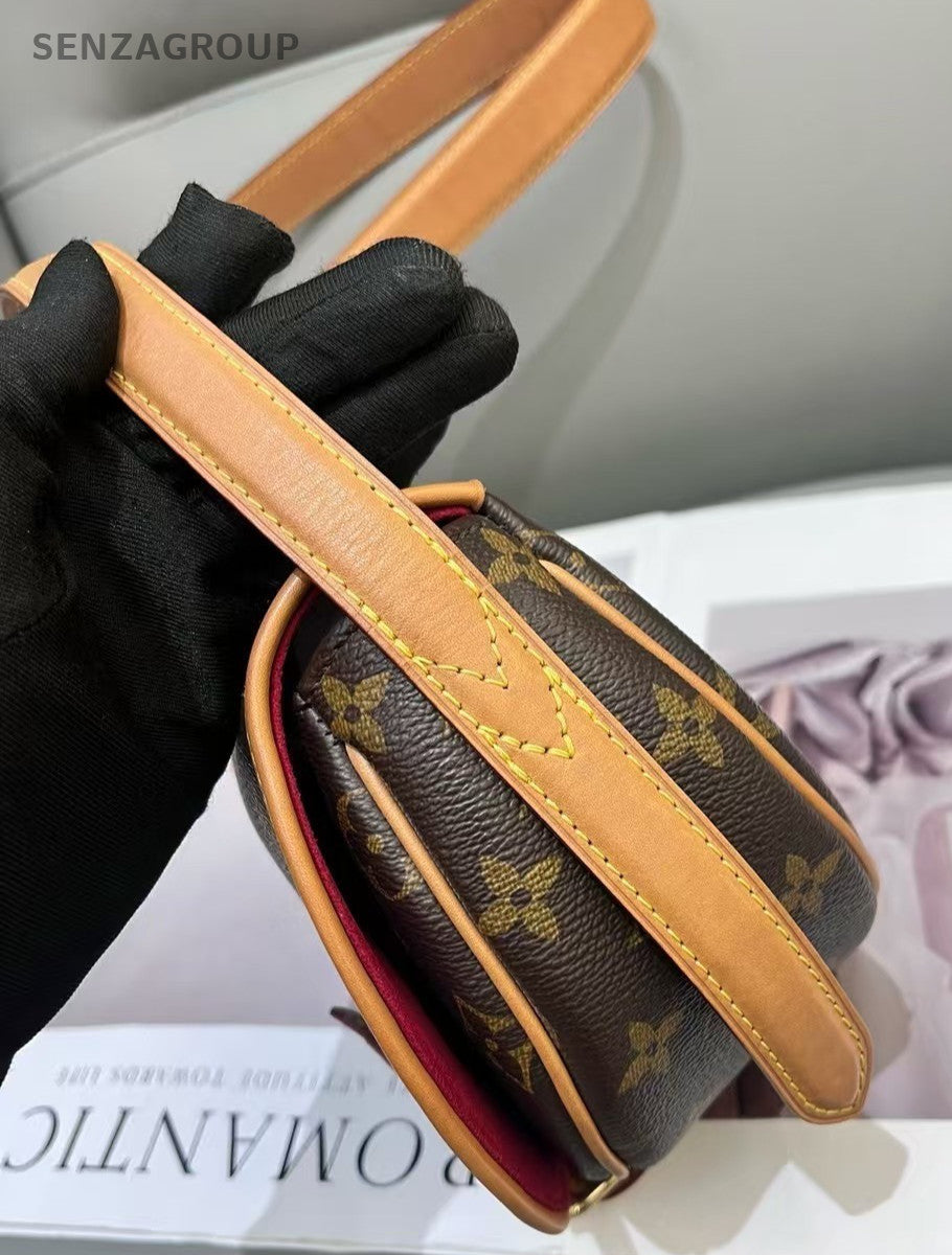 Louis Vuitton Tambourine Saddle Monogram Shoulder bag Women Brown Crossbody