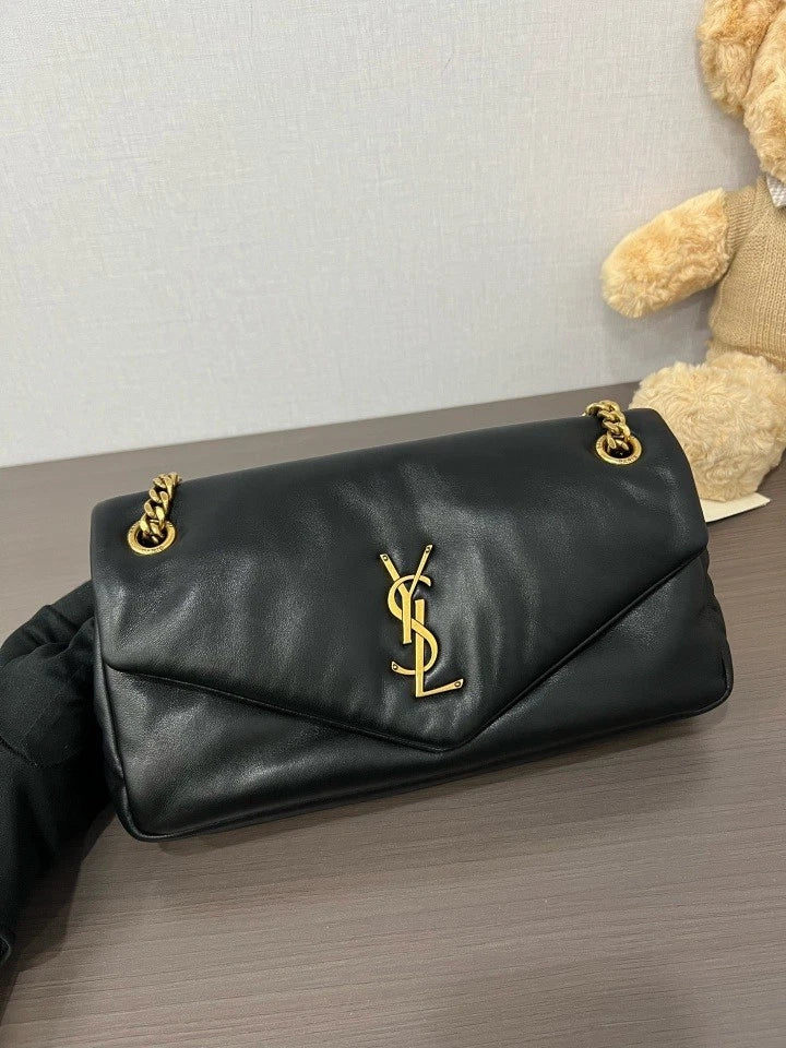 YSL Black Gold Calypso Shoulder Bag For Women
