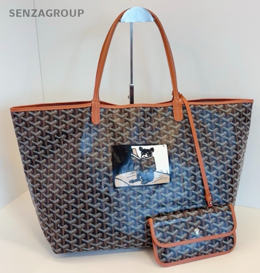 Goyard SaintLouis GM Tote Shoulder Bag Brown Used Women Classic Fashion