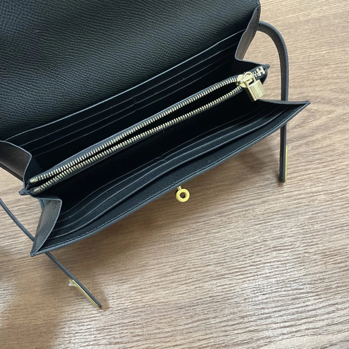 Hermès Kelly Long Wallet Black Women Classic