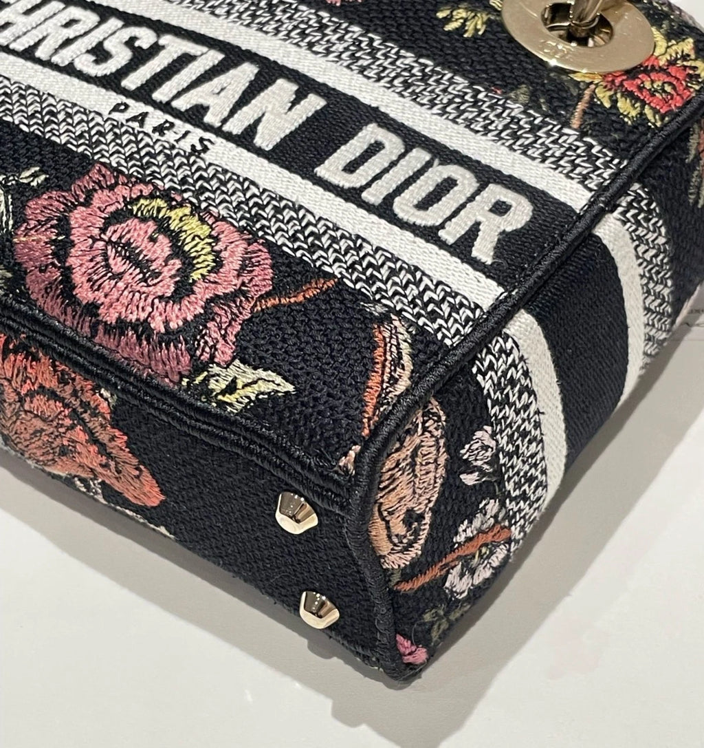 Christian Dior Lady D-lite Jardin Botanique Top Handle Bag Fashionable Excellent