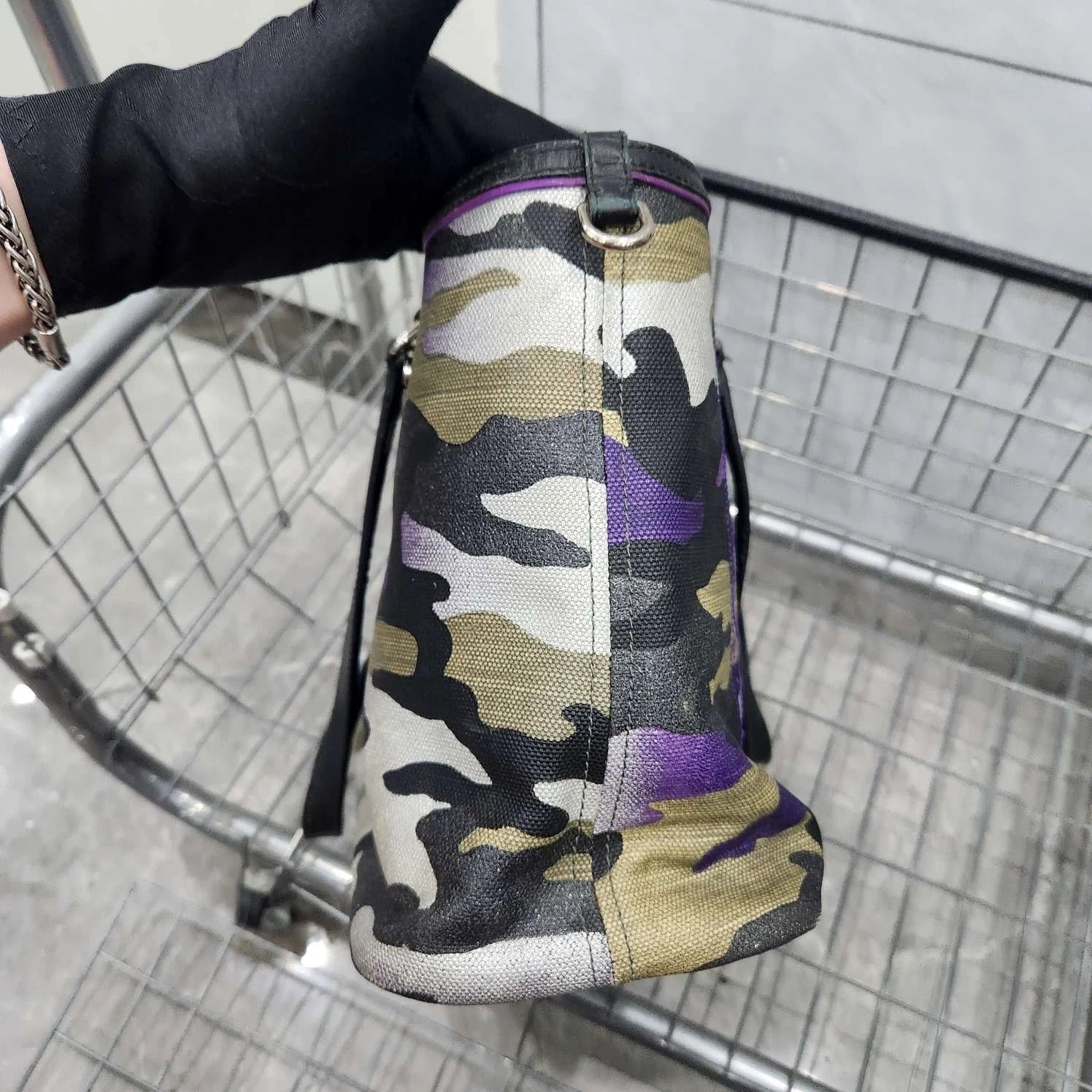 Dior Canvas Camouflage Tote Shoulder Handbag For Women
