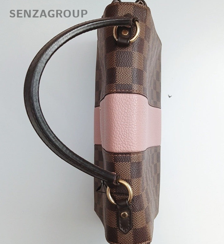 Louis Vuitton Cluny MM Top Handle Bag Brown Pink Gold Women Classic