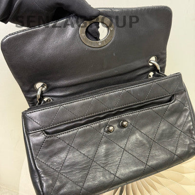 Chanel Black Silver Pig Nose Chain Shoulder Bag - Women's Fashion