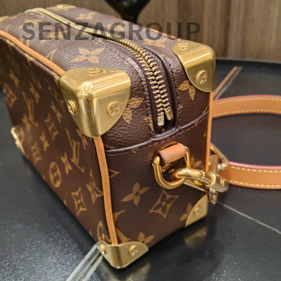 Louis Vuitton Trunk Monogram Brown Gold Chain Crossbody Bag Women