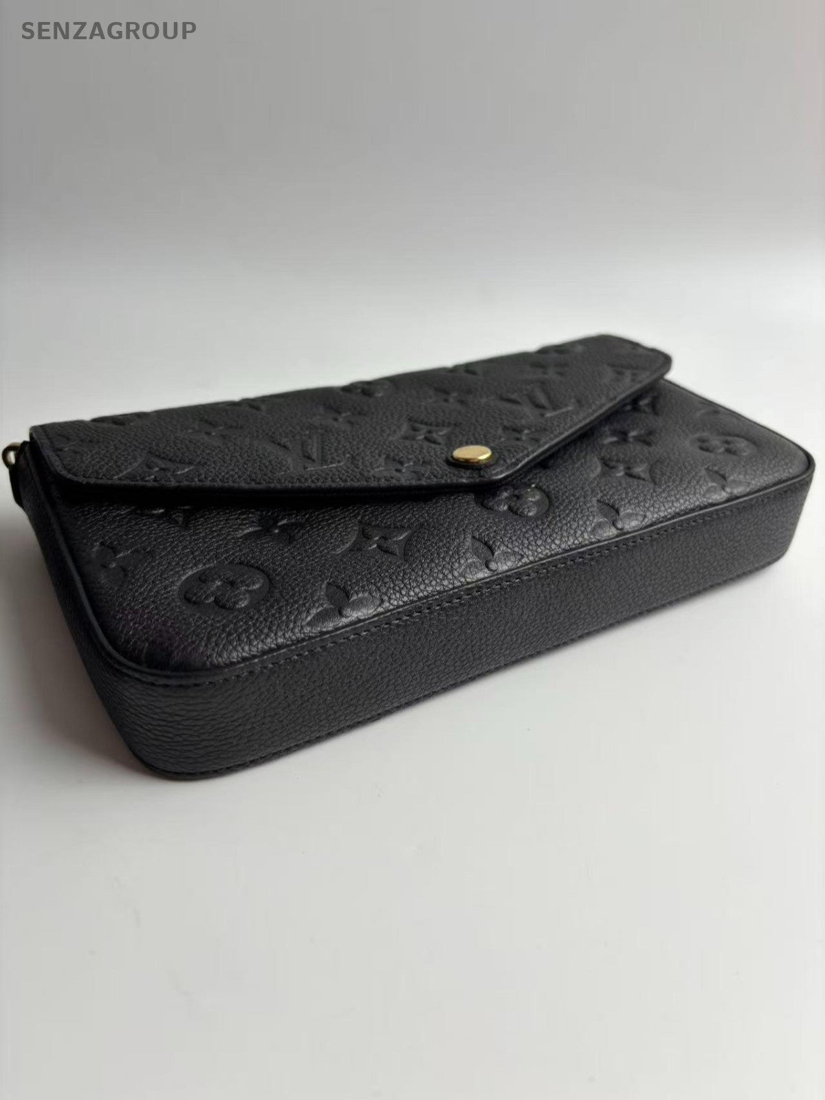 SJ0001 Louis Vuitton Felicie black leather monogram