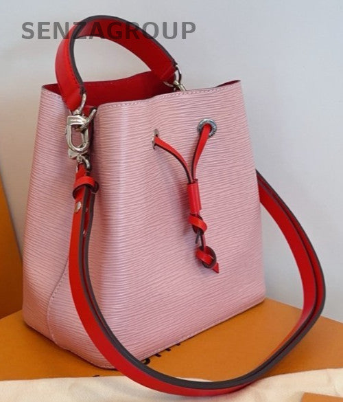 Louis Vuitton Epi Leather NeoNoe Bucket Drawstring Pink Crossbody Handbag Women