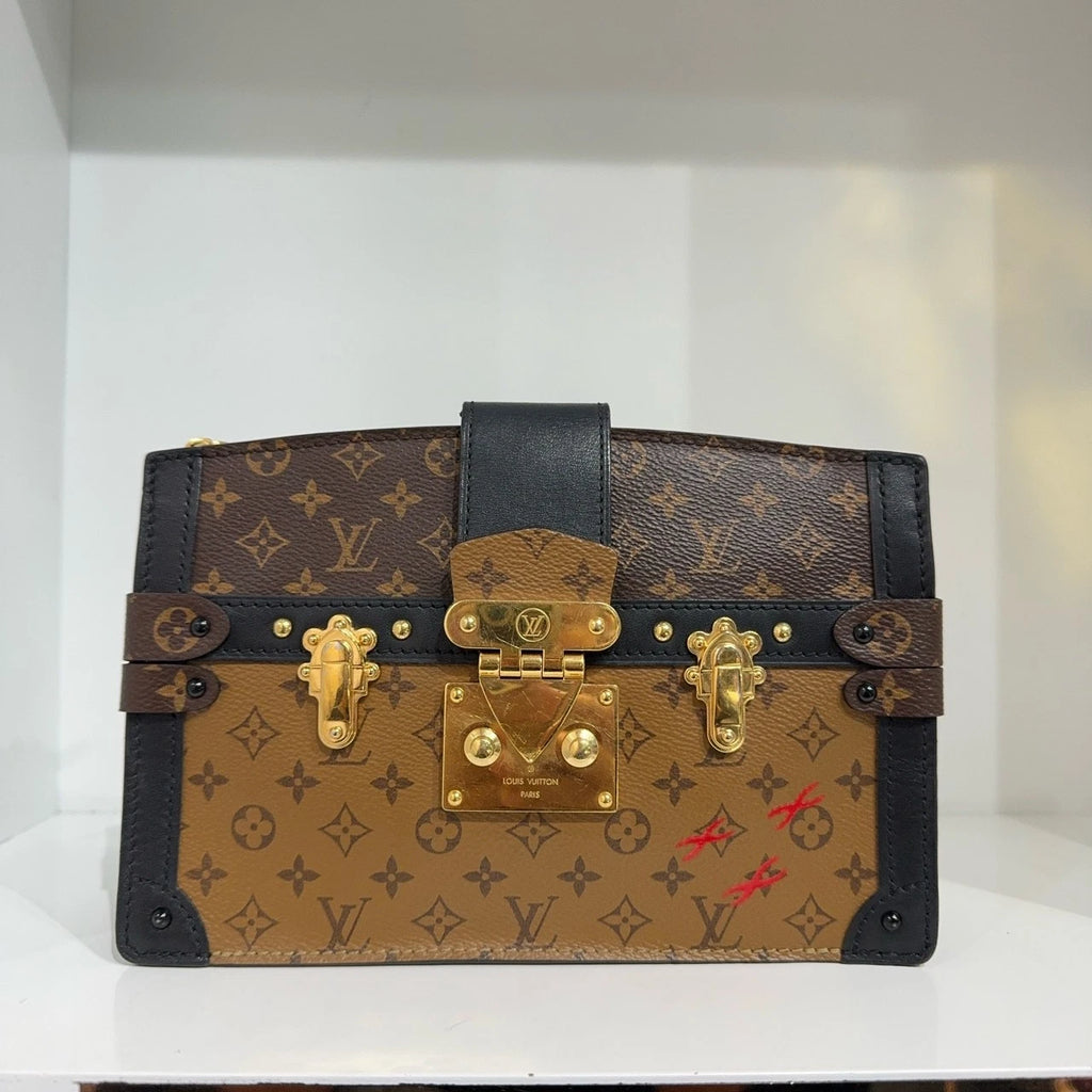 Louis Vuitton Monogram Canvas Trunk Clutch Crossbody Bag For Women