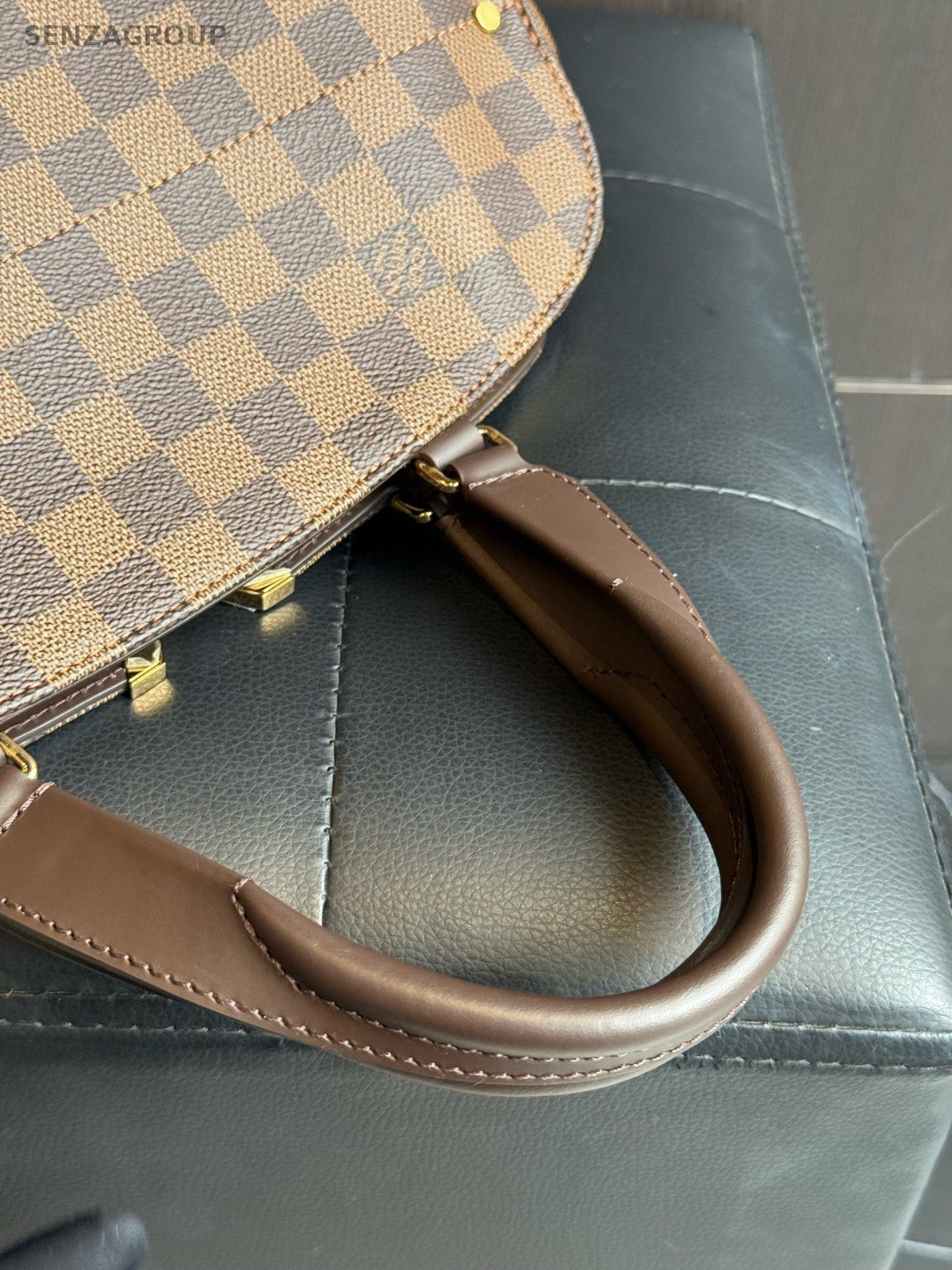 Louis Vuitton Kensington bowling Damier Ebene Top Handle 2way Shoulder Handbag