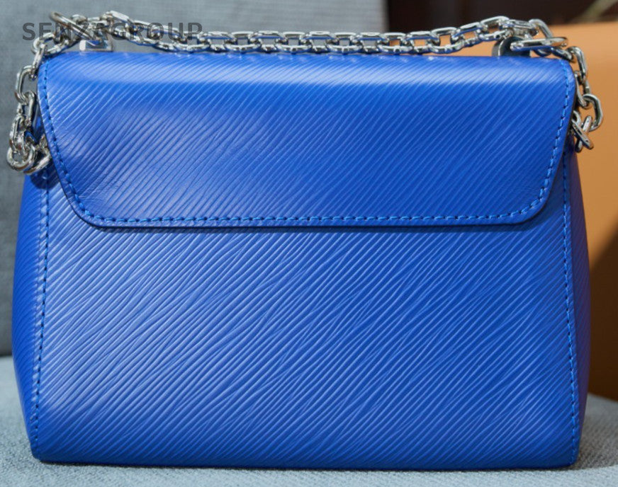 Louis Vuitton Twist Epi Leather PM Chain Shoulder Bag Blue Silver Women Classic