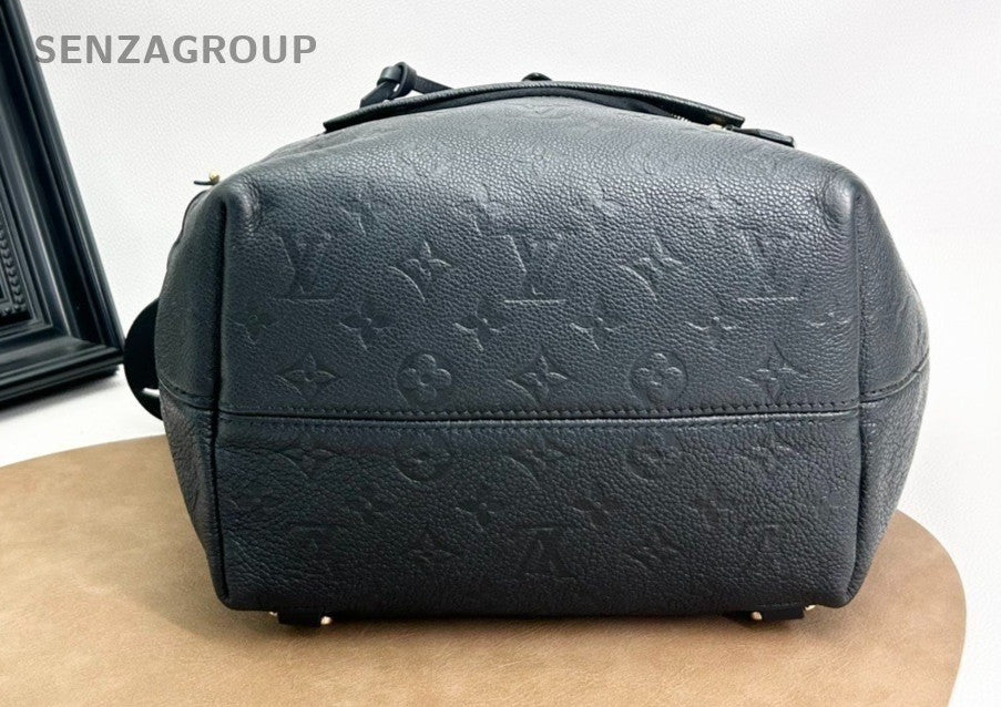 Louis Vuitton Montsouris Empreinte Leather Backpack Shoulder Black