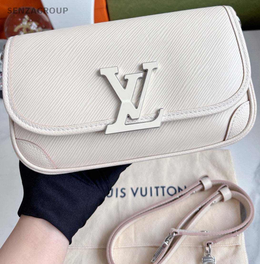 Louis Vuitton Buci Epi Leather Shoulder Crossbody Bag Women Beige