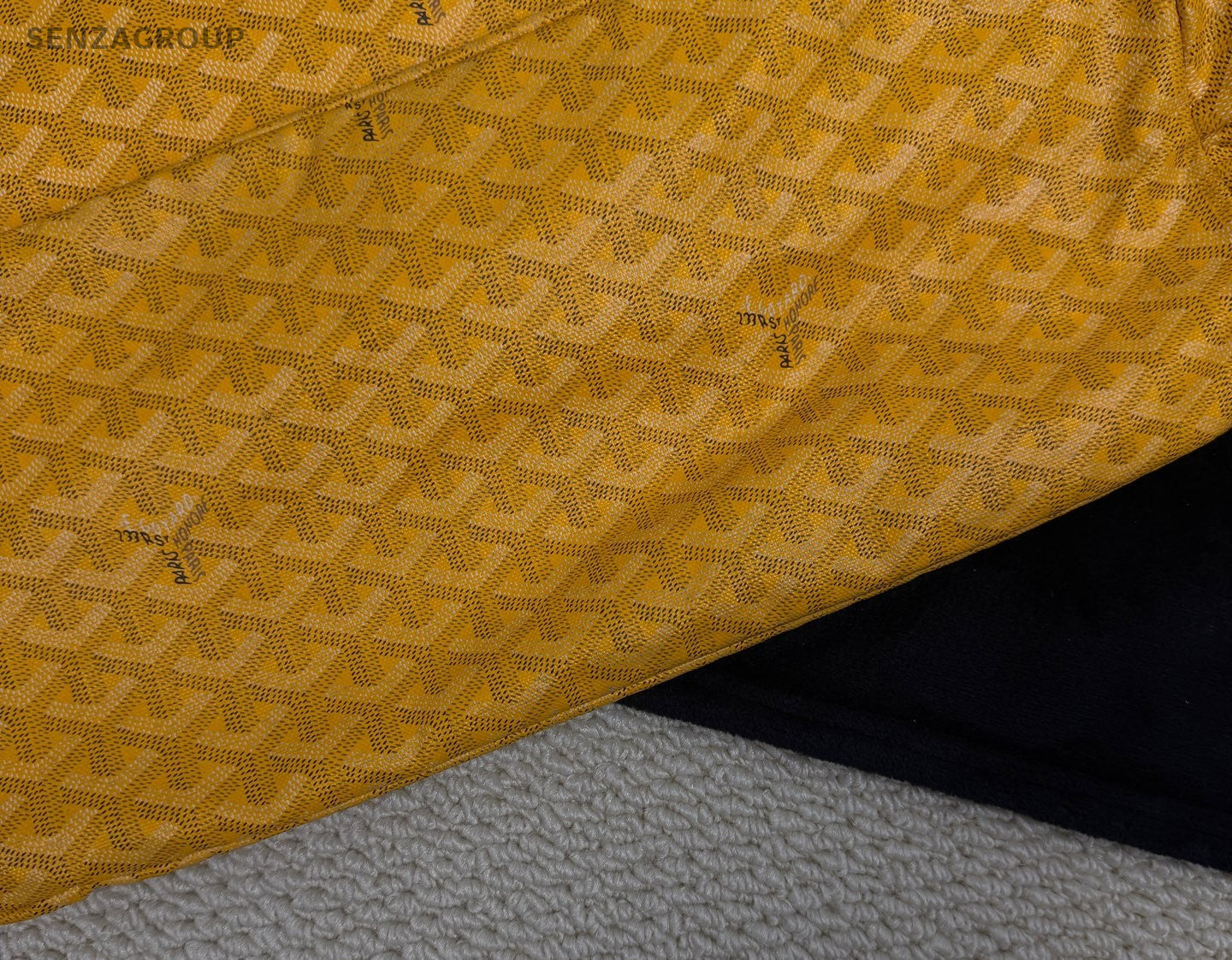 Goyard GM Canvas Monogram Tote Bag Top Handle Shoulder Bag With Pouch Yellow.