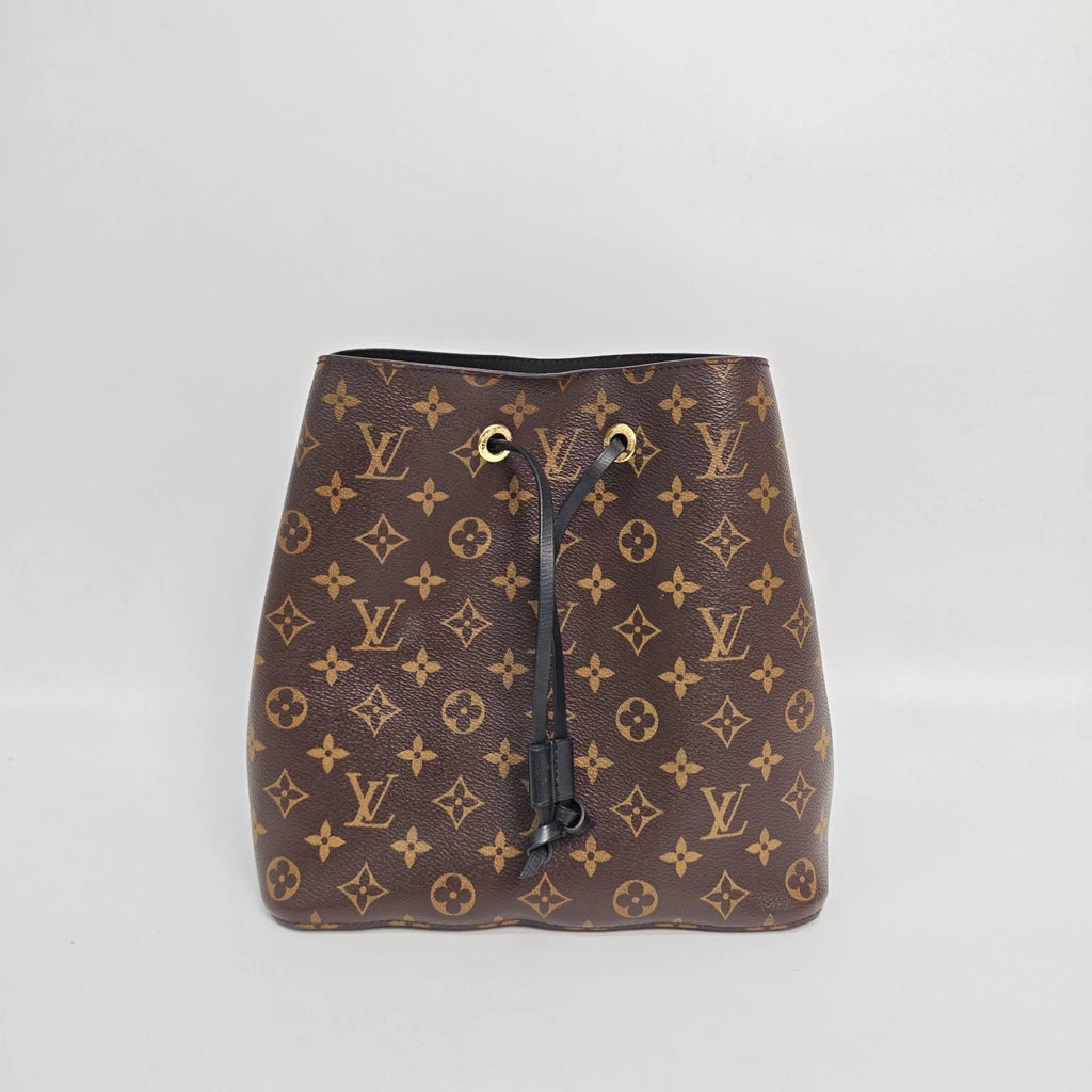 Louis Vuitton NEONOE Canvas Black Medium Bucket Bag For Women