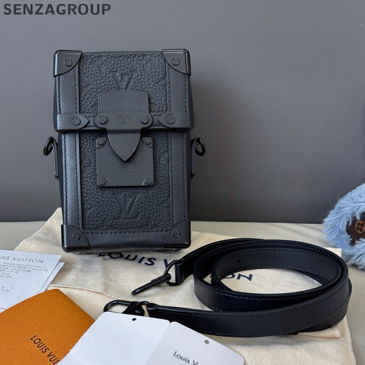 Louis Vuitton Trunk Vertical Monogram Crossbody Black Unisex Adults