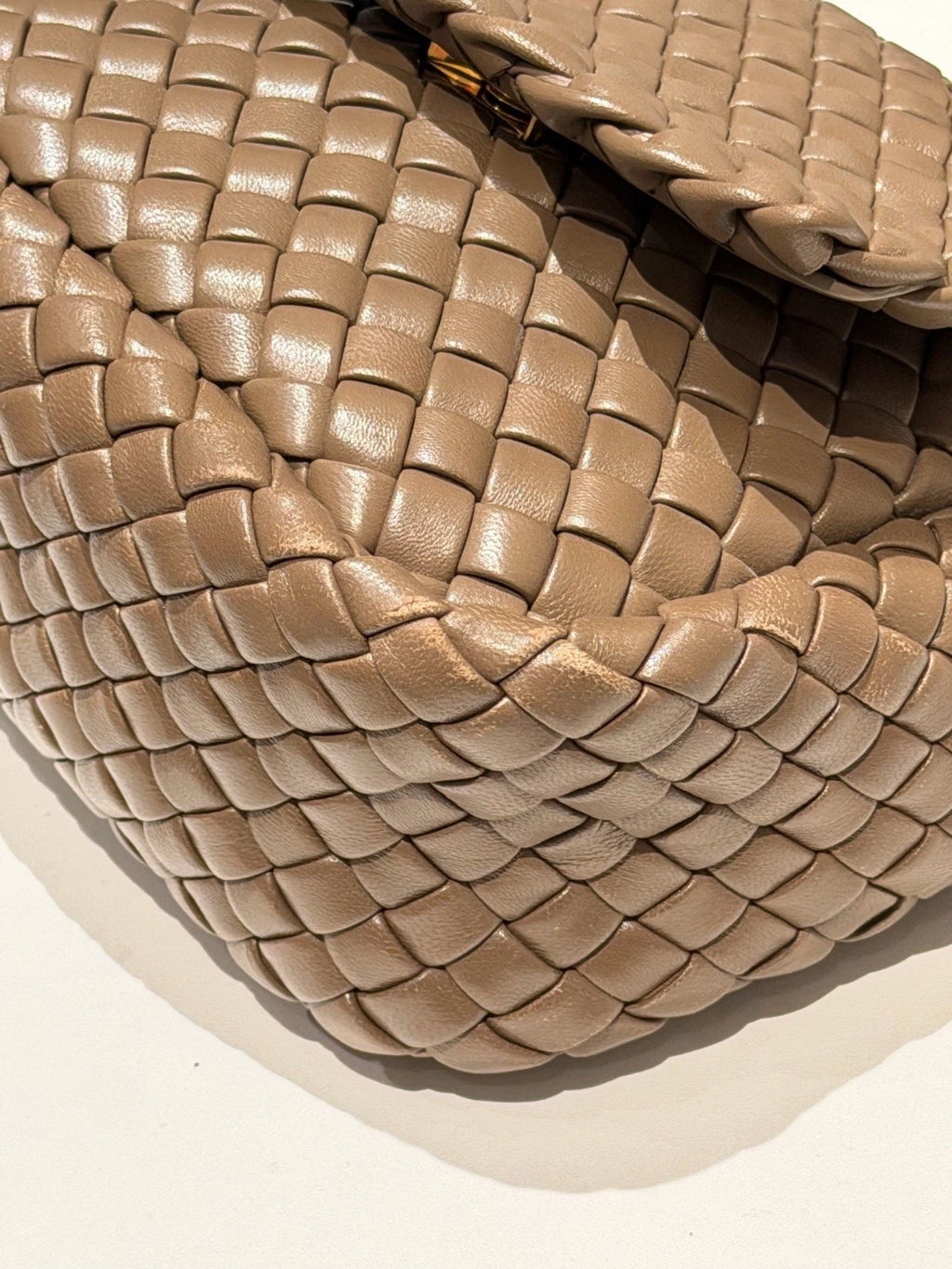 Bottega Veneta Cobble Intrecciato Shoulder Bag Crossbody Brown Unisex Adults