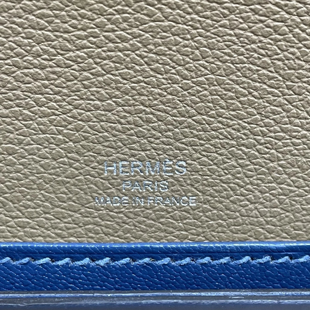 Hermes Roulis19 Evercolor Shoulder Bag Crossbody Gray Silver Women Classic